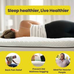 Brightr Sleep Brightr Titan Deluxe 2 in 1 Mattress Topper - Firm/Extra Firm in White - Size: Small Single - thumbnail 4