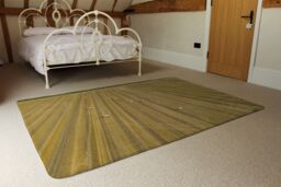 Benjamin Tate Design Straw Bales Of Wheat Lying On Harvested Field Designer Rug in Natural - Size: Large - thumbnail 3