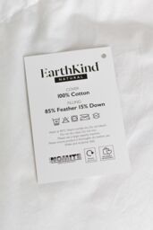 EarthKind Feather & Down Medium Support Pillow 1 Pack in White - thumbnail 6