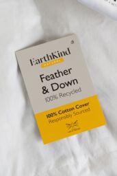 EarthKind Feather & Down Medium Support Pillow 1 Pack in White - thumbnail 5