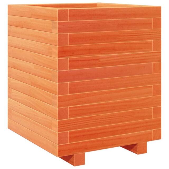 Berkfield Home Garden Planter Wax Brown 40x40x49.5 cm Solid Wood Pine - image 1