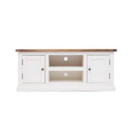 Cabinet Bits Cosenza Off-White 2 Door TV Cabinet Brass Knob