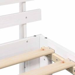 Berkfield Home Pine Wood Bed Frame White Wood 80 x 200 cm White Bed Frame - thumbnail 8