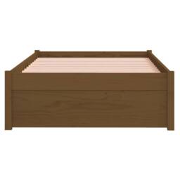 Berkfield Home Beautiful Bed Frame Honey Brown Solid Wood 75x190 cm Small Single - thumbnail 5