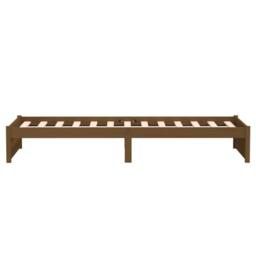 Berkfield Home Beautiful Bed Frame Honey Brown Solid Wood 75x190 cm Small Single - thumbnail 6
