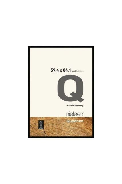 nielsen Quadrum A1 Wooden Picture Frame With Protective Glass Front in Black - image 1