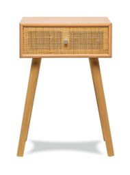 Nordlys Bedside Table Night Stand Scandinavian Wooden Drawer in Brown - thumbnail 3