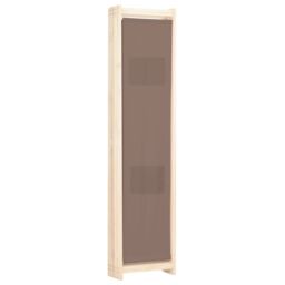 Berkfield Home 5-Panel Room Divider Brown 200x170x4 cm Fabric - Size: 200 x 170 x 4 cm - thumbnail 4