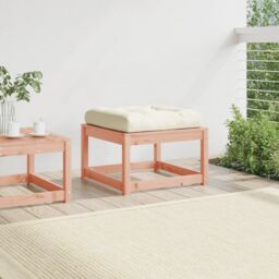 Berkfield Home Garden Footstool with Cushions Solid Wood Douglas in Brown - thumbnail 3