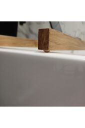 MijMoj Design Solid Oak Bath Tray Caddy 70cm in Brown - thumbnail 5