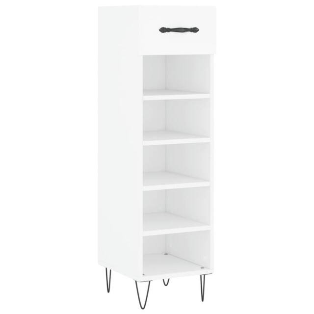 Berkfield Home Shoe Cabinet White 30x35x105 cm Engineered Wood - Size: 30 x 35 x 105 cm - image 1