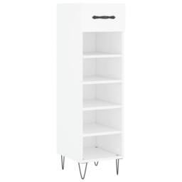 Berkfield Home Shoe Cabinet White 30x35x105 cm Engineered Wood - Size: 30 x 35 x 105 cm
