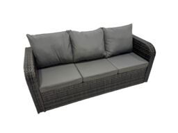 Fimous Outdoor Garden Rattan Furniture Set 9 Seater with 4 Stool 2 Side Table in Dark Grey - thumbnail 5