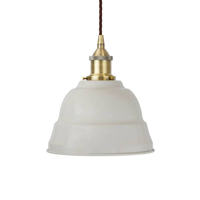 SE Home Pale Grey Lincoln Pendant Light - Antique Brass - Brown Twisted - image 1