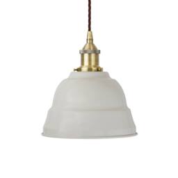 SE Home Pale Grey Lincoln Pendant Light - Antique Brass - Brown Twisted - thumbnail 1
