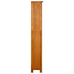 Berkfield Home 5-Tier Bookcase 45x22x140 cm Solid Oak Wood in Brown - Size: 45 x 22 x 140 cm - thumbnail 3