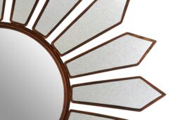 Orsina Luxe Antique Gold Petal Wall Mirror, Boutique-Inspired Decorative Mirror, Unique Gold Finish Accent Mirror - thumbnail 4