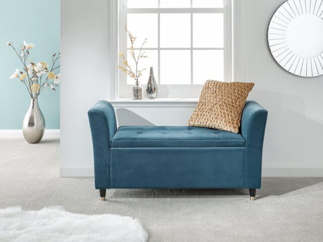 GFW Genoa Velvet Window Seat in Teal - image 1