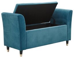 GFW Genoa Velvet Window Seat in Teal - thumbnail 3