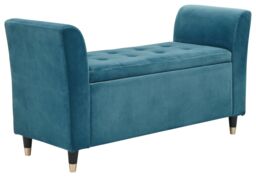 GFW Genoa Velvet Window Seat in Teal - thumbnail 2