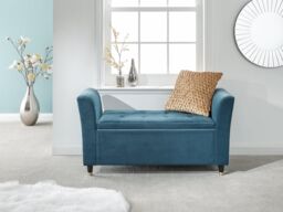 GFW Genoa Velvet Window Seat in Teal - thumbnail 1