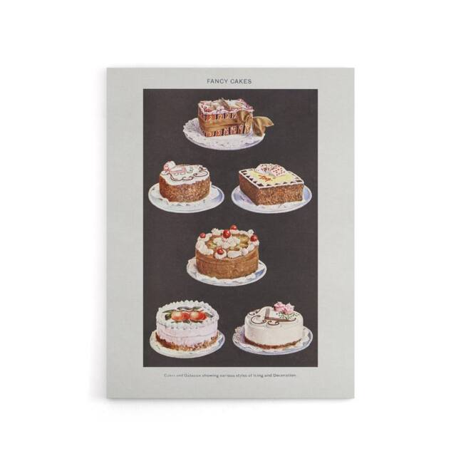 "Artery8 Fancy Cakes Mrs Beeton Household Management Canvas Wall Art Print in White - Size: W18"" x H24""" - image 1