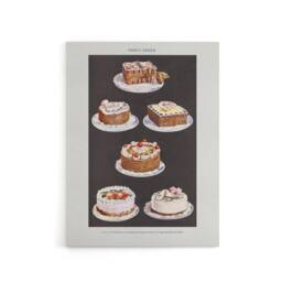 "Artery8 Fancy Cakes Mrs Beeton Household Management Canvas Wall Art Print in White - Size: W18"" x H24""" - thumbnail 1