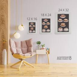 "Artery8 Fancy Cakes Mrs Beeton Household Management Canvas Wall Art Print in White - Size: W18"" x H24""" - thumbnail 4