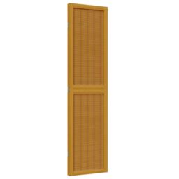 Berkfield Home Room Divider 3 Panels Brown Solid Wood Paulownia - thumbnail 5