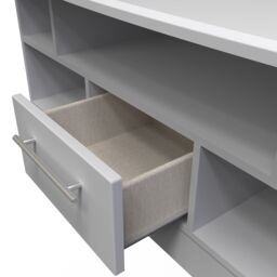 Ready Assembled 2 U Carlton 1 Drawer TV & Media Unit (Ready Assembled) in Grey - thumbnail 5