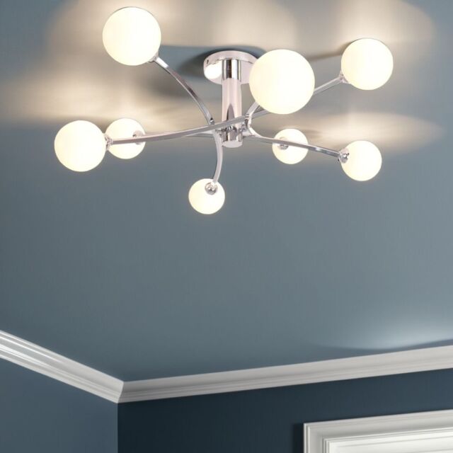 Pagazzi Bombo 8 Light Ceiling Light Polished Chrome in Silver - image 1
