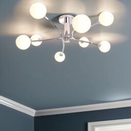 Pagazzi Bombo 8 Light Ceiling Light Polished Chrome in Silver - thumbnail 1