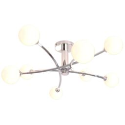Pagazzi Bombo 8 Light Ceiling Light Polished Chrome in Silver - thumbnail 2