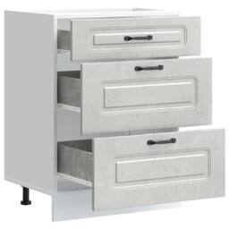 Berkfield Home Kitchen Base Cabinet Kalmar Concrete Grey Engineered Wood - thumbnail 5