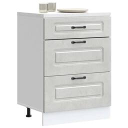 Berkfield Home Kitchen Base Cabinet Kalmar Concrete Grey Engineered Wood - thumbnail 2
