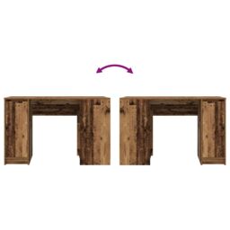 Berkfield Home Desk Old Wood 120x42x76 cm Engineered Wood in Brown - Size: 120 x 42 x 76 cm - thumbnail 9