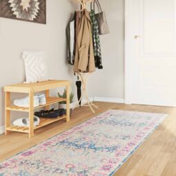 Berkfield Home Rug Washable Multicolour 80x300 cm Anti Slip - Size: 100 cm diameter - thumbnail 1