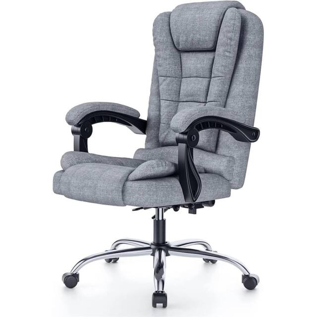 Nordara Grey Executive Office Swivel Chair Computer Desk Gaming Chair For Heavy - image 1