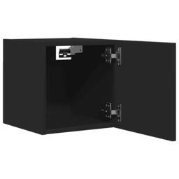 Berkfield Home Wall Mounted TV Cabinets 2 pcs Black 30.5x30x30 cm - thumbnail 9