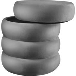 tectake Stool Altu - Padded Seat, Large Storage Space in Grey - thumbnail 1