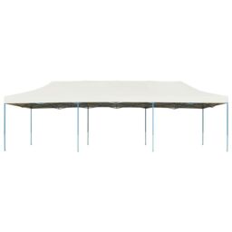 Berkfield Home Folding Pop-up Party Tent 3x9 m Cream in Beige - thumbnail 2