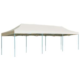 Berkfield Home Folding Pop-up Party Tent 3x9 m Cream in Beige - thumbnail 1