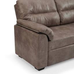 Home Detail Harley 2 Seater Faux Leather Pull Out Sofa Bed, Brown Faux Leather - thumbnail 3