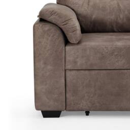 Home Detail Harley 2 Seater Faux Leather Pull Out Sofa Bed, Brown Faux Leather - thumbnail 4