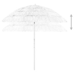Berkfield Home Hawaii Beach Umbrella White 240 cm - thumbnail 4