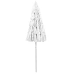 Berkfield Home Hawaii Beach Umbrella White 240 cm - thumbnail 2