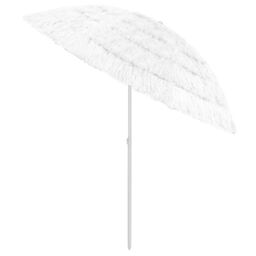 Berkfield Home Hawaii Beach Umbrella White 240 cm - thumbnail 3