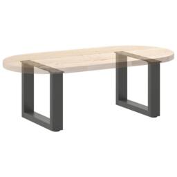 Berkfield Home Coffee Table Legs U-Shaped 2 pcs Anthracite 40x(30-31) cm Steel - thumbnail 8