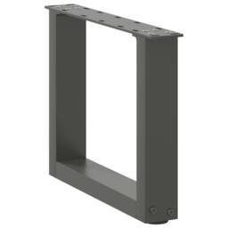 Berkfield Home Coffee Table Legs U-Shaped 2 pcs Anthracite 40x(30-31) cm Steel - thumbnail 4
