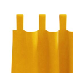 Berkfield Home Blackout Curtains with Hanging Loops 2 pcs Mustard Yellow Velvet - thumbnail 5